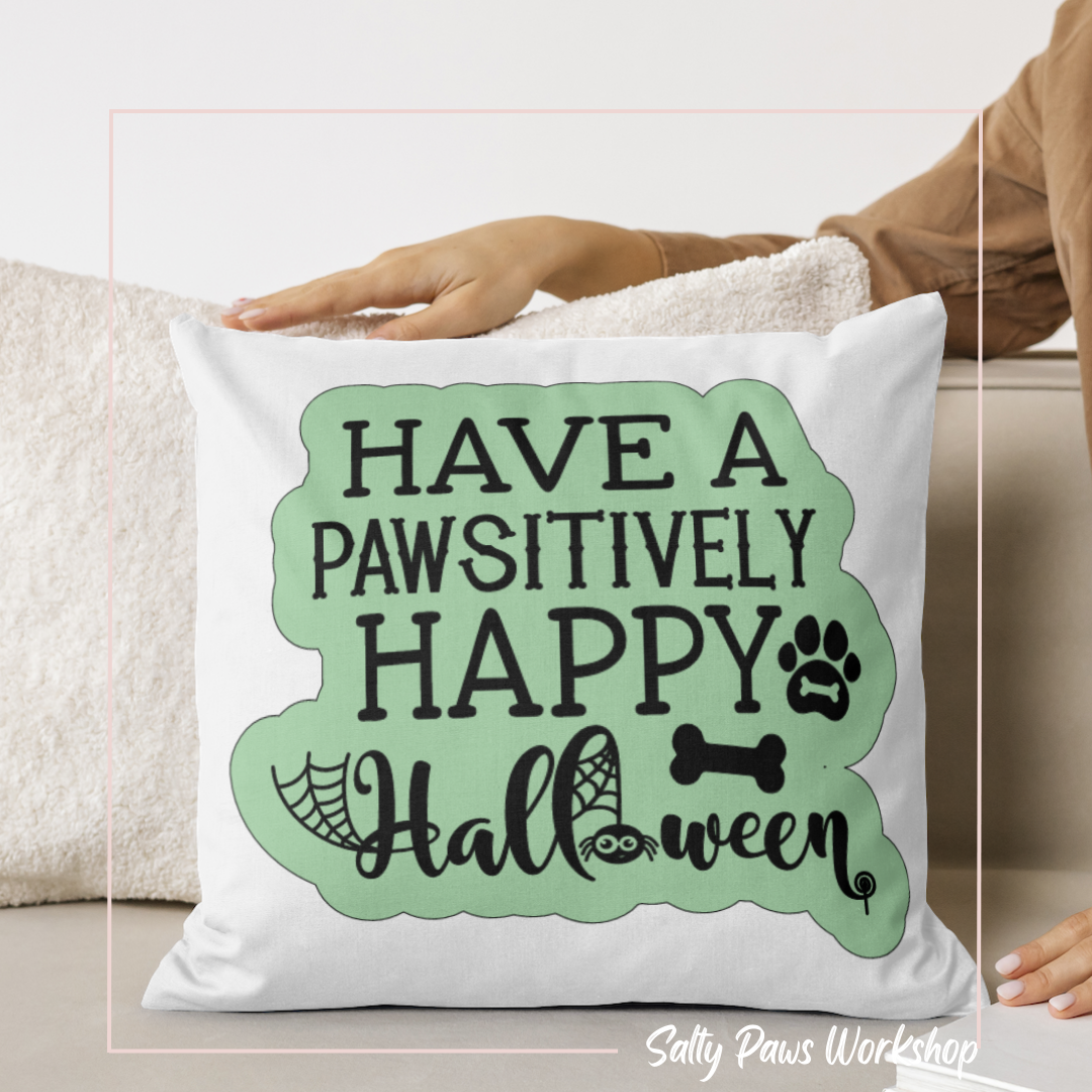 Pawsitively Happy Halloween - pillowcase