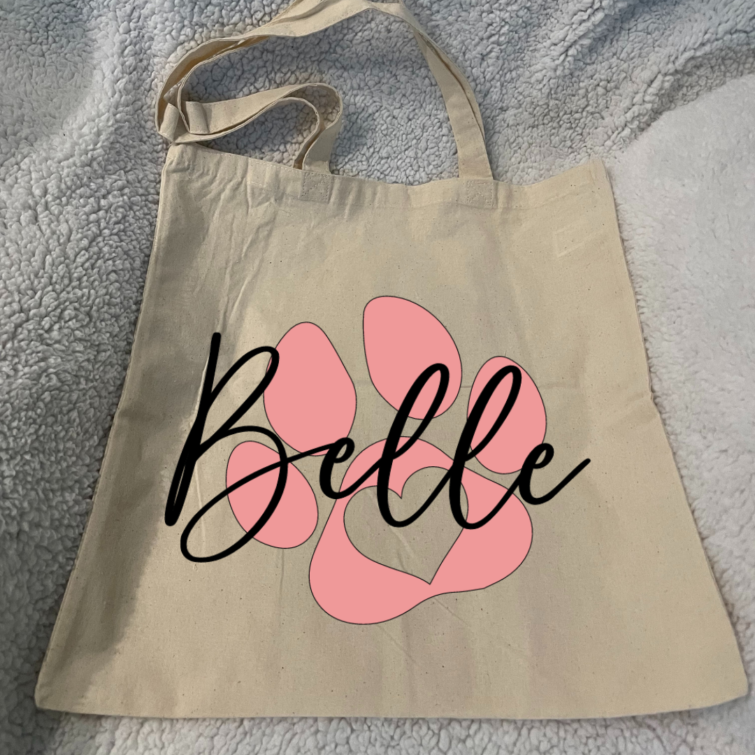 Paw Print Canvas Bag - Custom Made